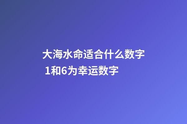 大海水命适合什么数字 1和6为幸运数字